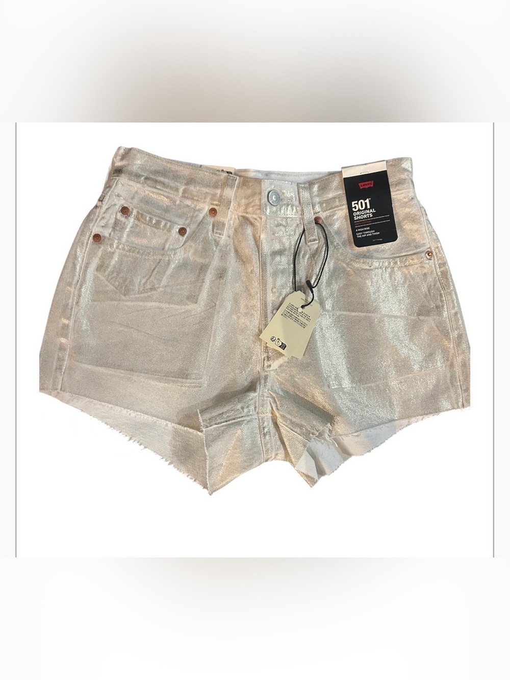 Levi's 501 Metallic gold Women’s Denim Shorts